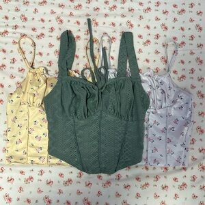 shein ruched tops lot of three